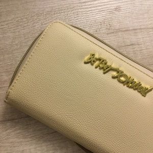 Betsey Johnson Cream Wristlet